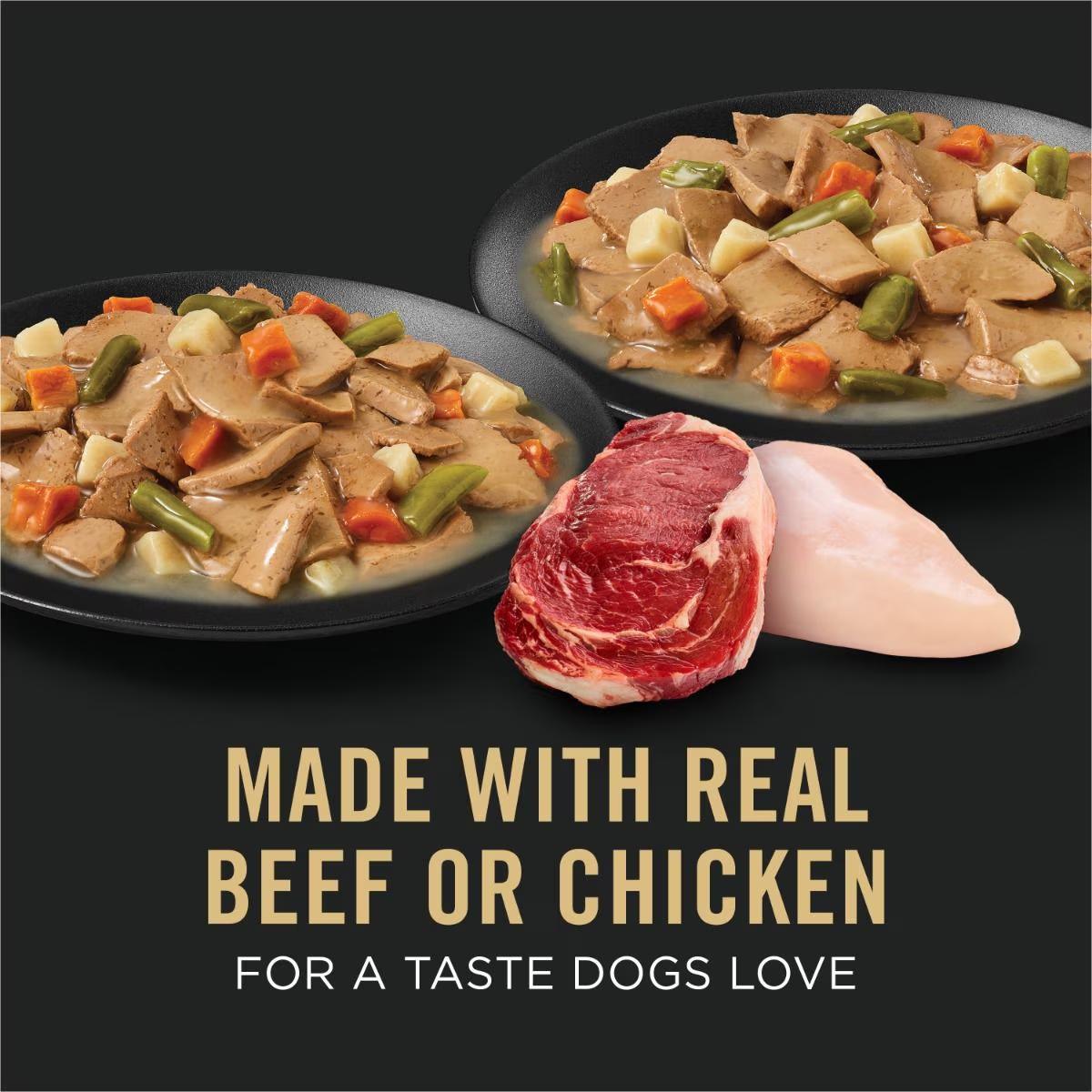 Complete Essentials Chicken & Vegetables and Beef & Vegetables in Gravy Wet Dog Food Variety Pack - Image 3