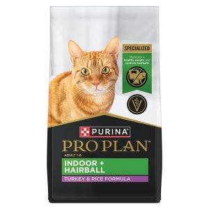 Pro Plan Adult Indoor + Hairball Turkey & Rice Formula Dry Cat Food